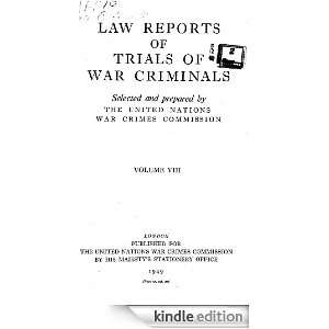  of Trials of War Criminals Volume 8 (Law Reports of Trials of War 