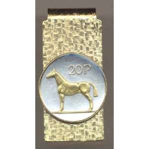   Toned Gold on Silver Irish Horse, Coin   Money clips Beauty