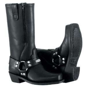 River Road Womens Square Toe Zipper Harness Motorcycle Boots Black 6 