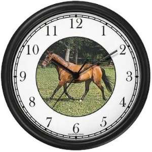  Bay or Bay Horse Trotting (JP6) Wall Clock by WatchBuddy 