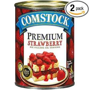Comstock Premium Fruit Strawberry Pie Filling and Topping,21 OZ (Pack 
