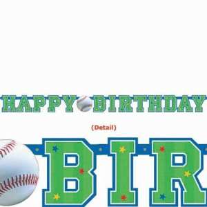  Baseball Birthday Banner 4ft Toys & Games