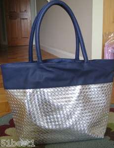 Navy / Silver Tote Bag from   