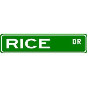 RICE Street Sign ~ Family Lastname Sign ~ Gameroom, Basement, Garage 