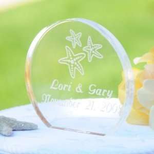   and Favors Beach Wedding Acrylic Round Cake Topper By Cathy Concepts