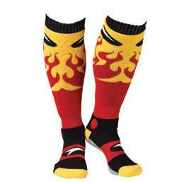 AXO YOUTH MX/Offroad Flame Socks  One Size Fits Most  