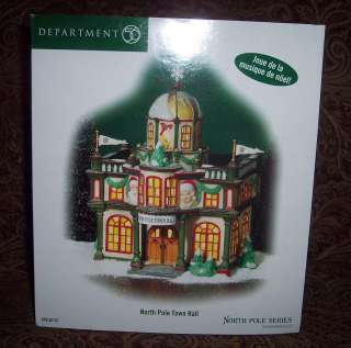   VILLAGE COTTAGE DEPARTMENT 56 NORTH POLE SERIE NORTH POLE TOWN HALL