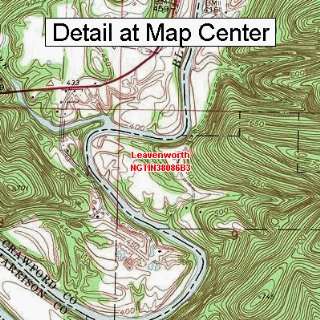 USGS Topographic Quadrangle Map   Leavenworth, Indiana (Folded 
