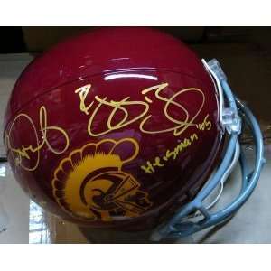 Matt Leinart & Reggie Bush Autographed Helmet   Replica 