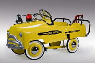 Yellow Tow Truck Classic Pedal Car  Retro  