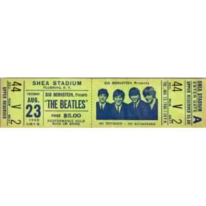 The Beatles 1966 Unused Shea Stadium Concert Ticket W@w  