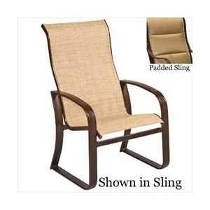  Martinique Padded Sling High Back Dining Arm Chair 