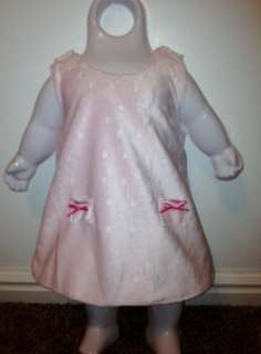 Minky Stars baby Pink Dress 3 6 Months NEW  