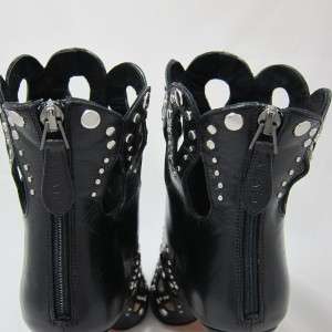 New Azzedine Alaia Looped Sandals Studs Booties Boots Size 8 / 38 K 