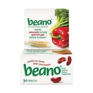  Beano Natural Anti Gas Dietary Supplement Tablets 30 