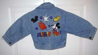 Toddler Disney Baby Mickey Mouse Blue Jean Jacket 18M  