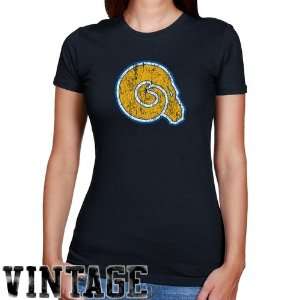  Albany State Golden Rams Ladies Navy Blue Distressed Logo 