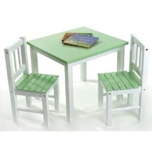  Green/White Table & 2 Chair
