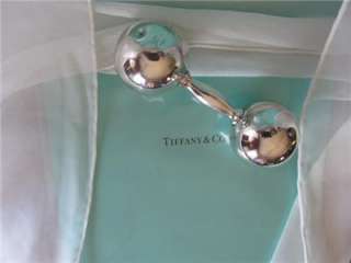 Estate Vintage Tiffany & Co. Barbell Baby Rattle Sterling Silver 5 