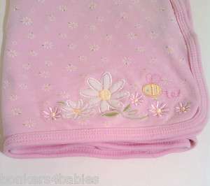 Baby Girls Carters FLOWER Multi Purpose Bumble Bee Blanket THIN 