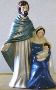     Nativity Figurine ofJoseph, Mary and Baby Jesus  Ceramic  