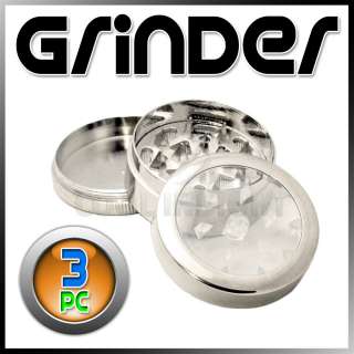   Magnetic Clear Top Chamber Tobacco Herb Spice Crusher Grinder  