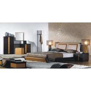  Jenny Mustard Leather Bedroom Set by J&M Furniture
