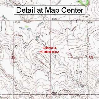   Map   Belfield SE, North Dakota (Folded/Waterproof)