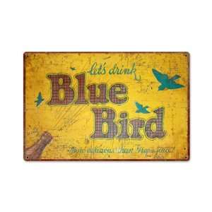   Bird Drink Home and Garden Metal Sign   Victory Vintage Signs Home