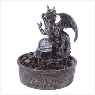MYSTIC DRAGON TABLE TOP WATER FOUNTAIN INDOOR LED LIGHT  