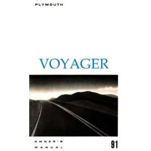    1991 PLYMOUTH VOYAGER Owners Manual User Guide 