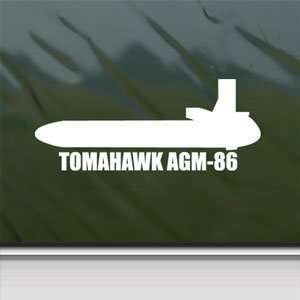  TOMAHAWK AGM 86 White Sticker Military Soldier Laptop 