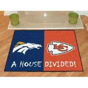   Broncos   Kansas City Chiefs All Star House Divided Rug Home