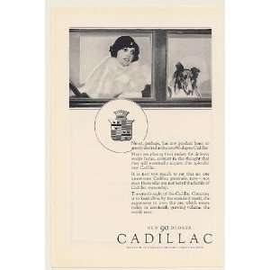  1926 Lady and Collie Dog 90 Degree Cadillac Print Ad 