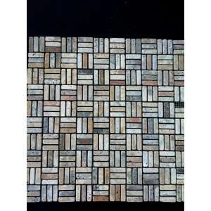  Scabos Travertine Tisser on 13x13 Sheet Shape Mosaic 
