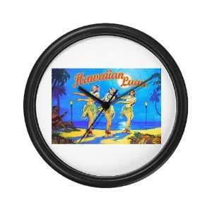  Hawaiian Luau Hula Dance Vintage Wall Clock by  