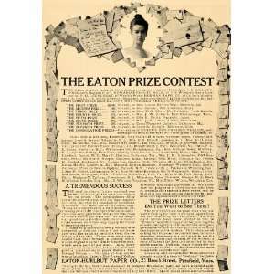  1907 Print Eaton Hurlbut Paper Prize Contest Letters 