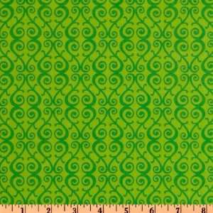  44 Wide Free To Grow Organic Flourish Garden Lime Fabric 