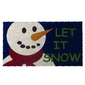  IUC International 853S Let It Snow Hand Woven Coir Doormat 