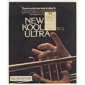   Kool Ultra Cigarette Trumpet Player Print Ad (51528)