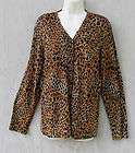 SHOPPING WITH ANTHONY MARK HANKINS LEOPARD TIGER PRINT OPEN FRONT TOP 