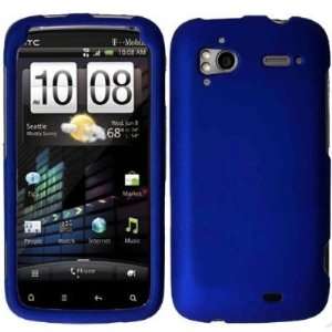  Blue Rubber Touch Phone Protector Hard Cover Case for HTC 