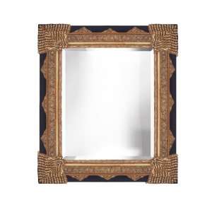  Bevelled Decorative Gold & Black Wall Mirror 36x48