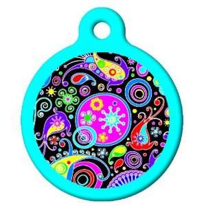 Dog Tag Art Custom Pet ID Tag for Dogs   Swirly Paisley   Small   .875 