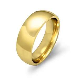 13.5g Mens Dome Wedding Band 7mm Heavy & Comfort Fit 18k Yellow Gold 