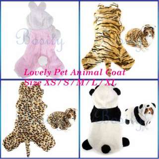 Pet Dog Cute Animal Clothes Coat Hoodie Jumpsuit Party Favor Apparel 