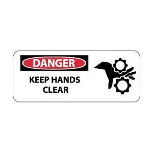  SA197P   Danger, Keep Hands Clear, , 7 X 17, Pressure 