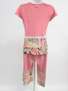 BLEU CLAIR Pink Brown Tie Dye Top Pants Night Set Sz S  