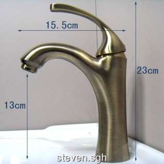 Antique Brass Bathroom Basin Faucet Mixer Tap A520  