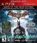 BATMAN ARKHAM ASYLUM GAME OF THE YEAR EDITION 3D Sony Playstation PS3 